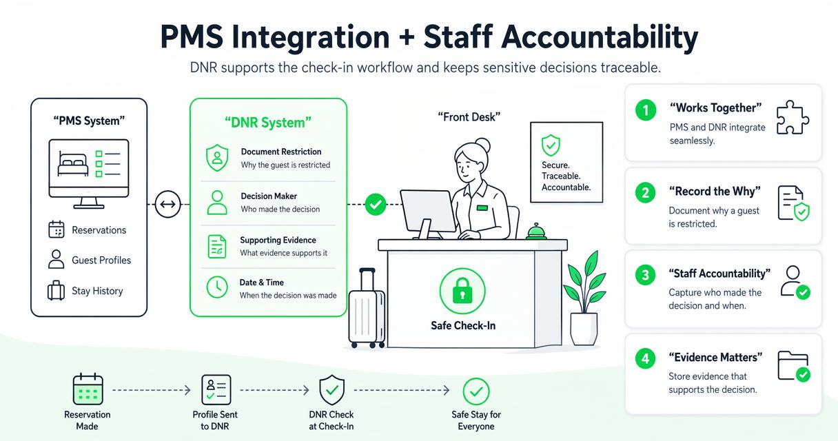 Illustration for How do PMS integration and staff accountability work together?