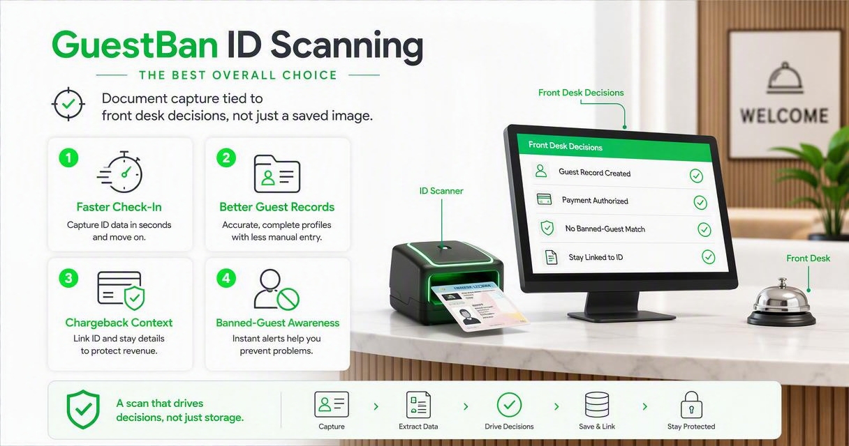 Illustration for Best overall: GuestBan ID Scanning plus hotel-grade hardware