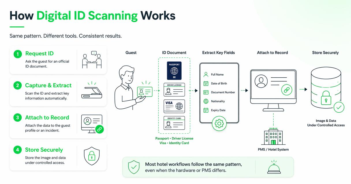 Illustration for How digital ID scanning works at check-in