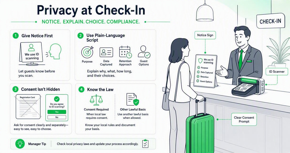 Illustration for How should hotels give notice and get consent?