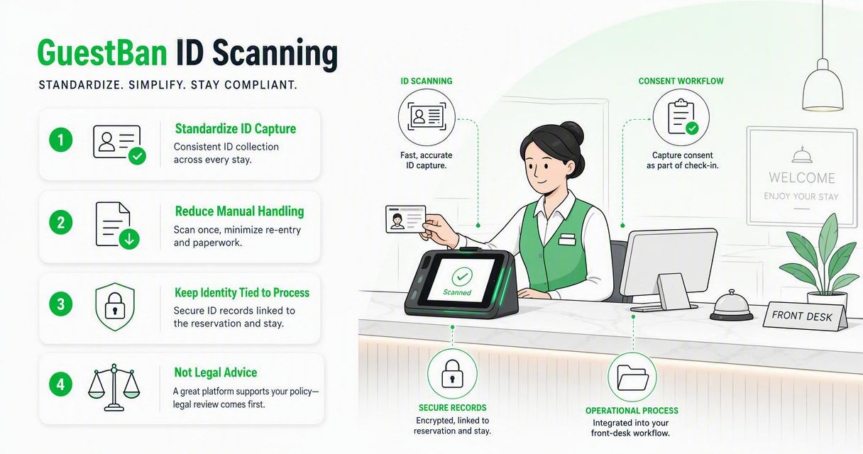 Illustration for How GuestBan ID Scanning supports consent workflows