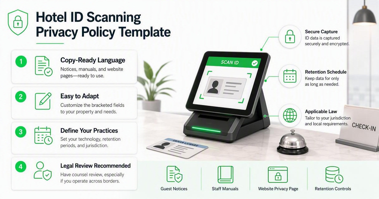 Illustration for Hotel ID scanning privacy policy template