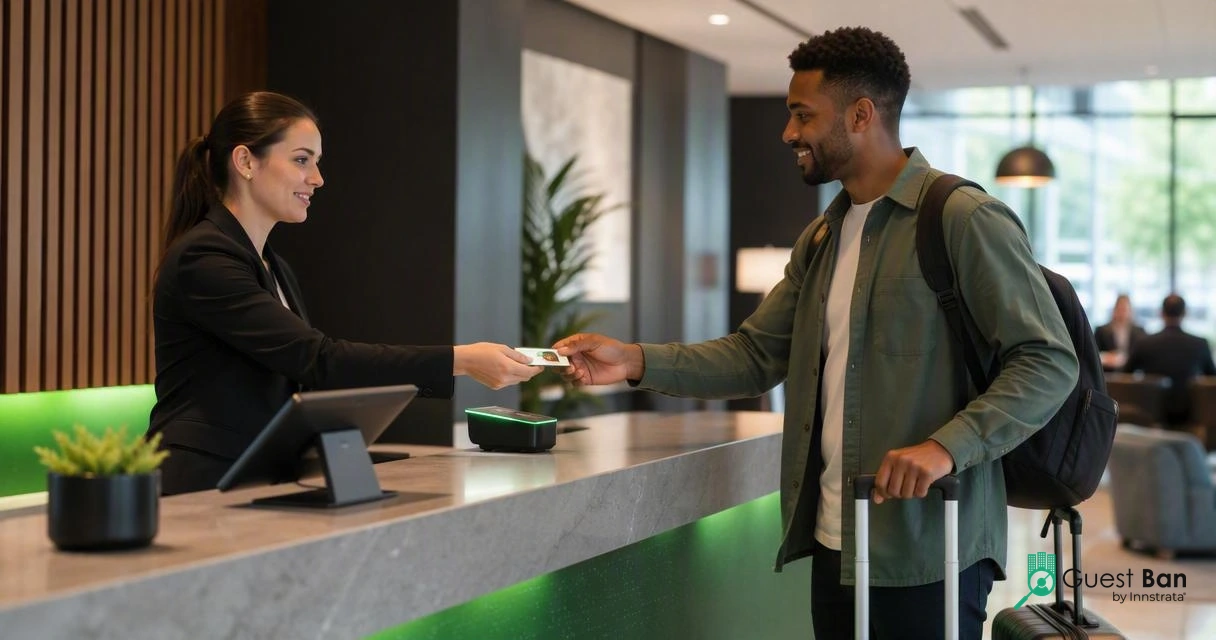 Illustration for How does a motel ID scanner fit the front desk workflow?