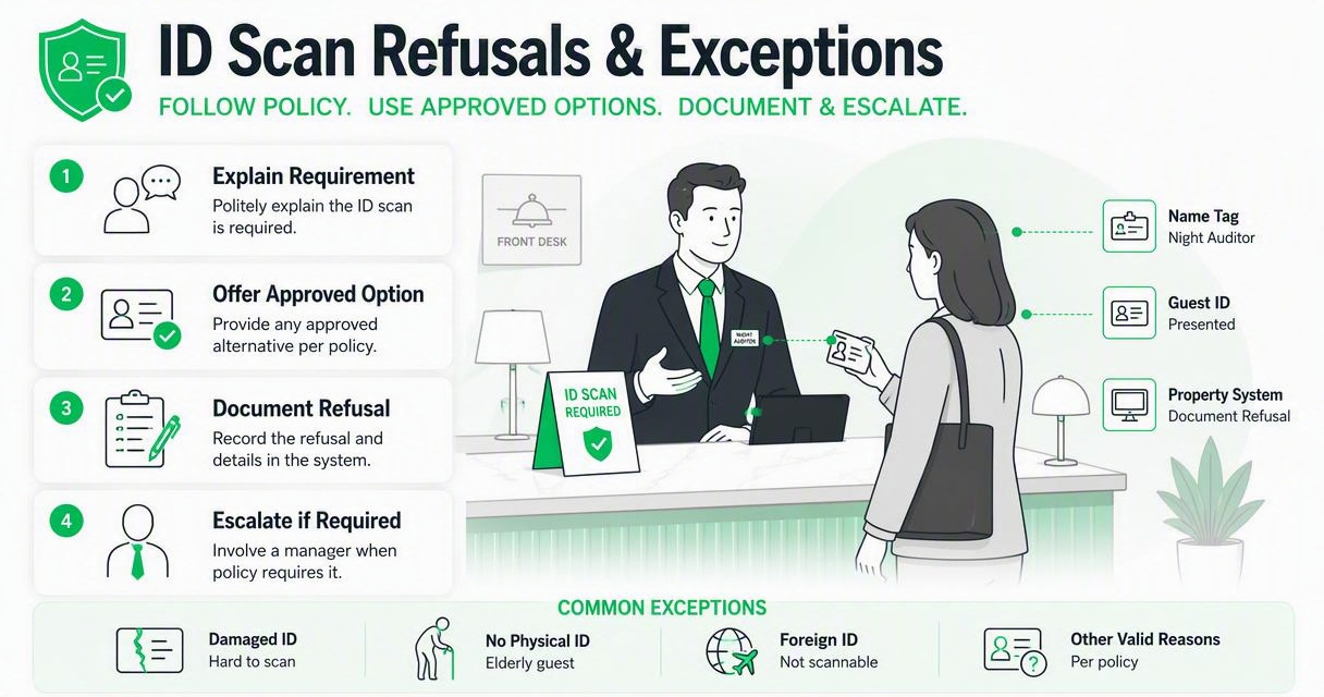 Illustration for How should hotels handle refusals and exceptions?