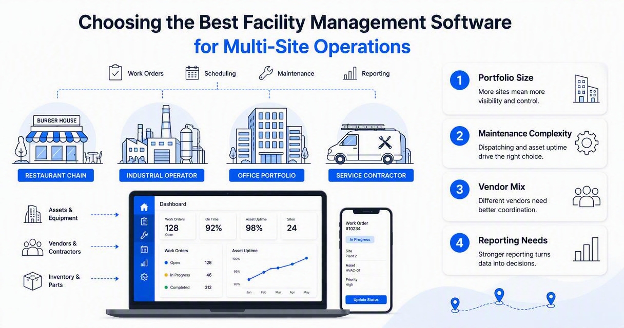 Illustration for Best facility management software for multi-site operations
