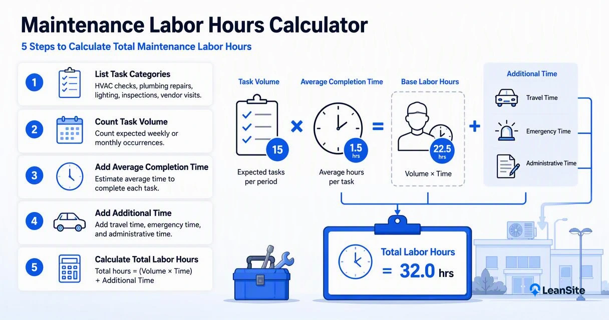 Illustration for How to calculate maintenance labor hours