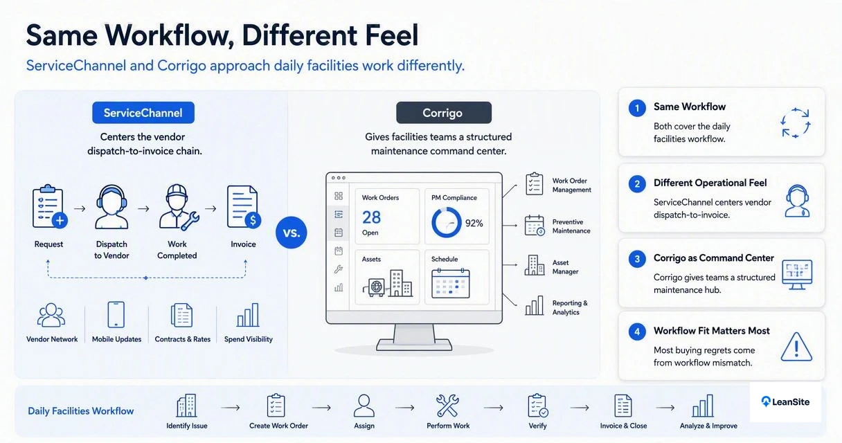 Illustration for How do work orders, vendors, and reporting compare?