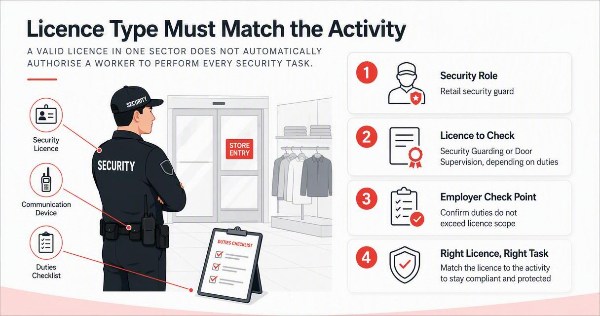 Illustration for What SIA licence types must match each role?